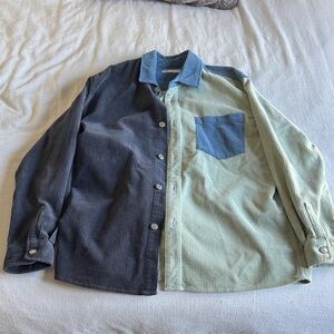 Men’s XL Zara Two-Tone Corduroy Shirt-Jacket